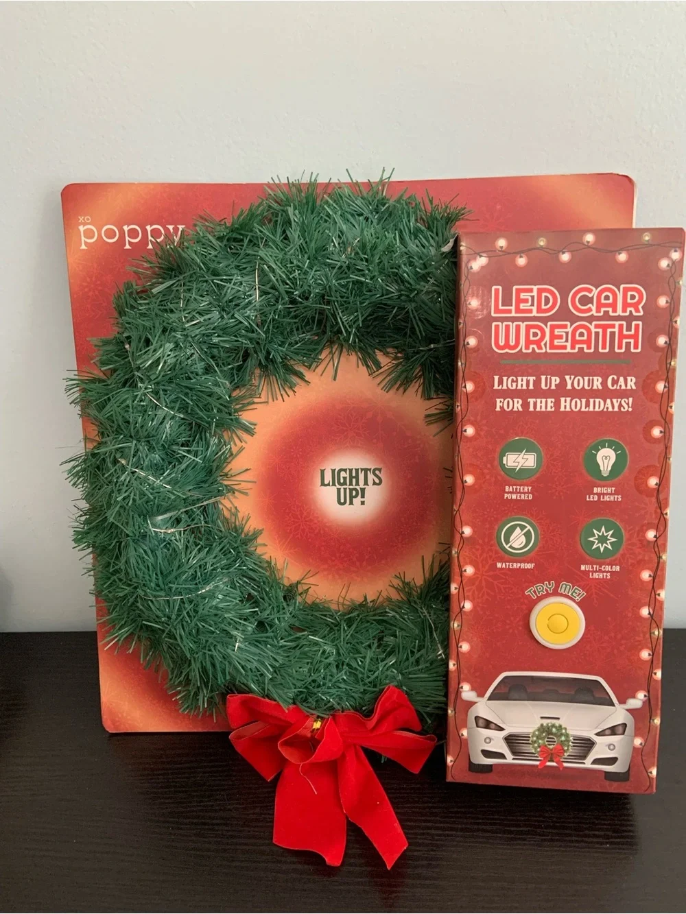 Led Light-up Car/Truck/Vehicle Wreath NWT